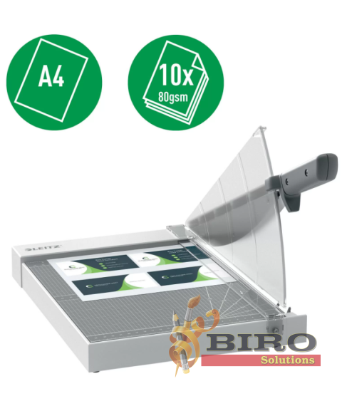 Ghilotina LEITZ Home Office Precision, A4, 10 foi, gri